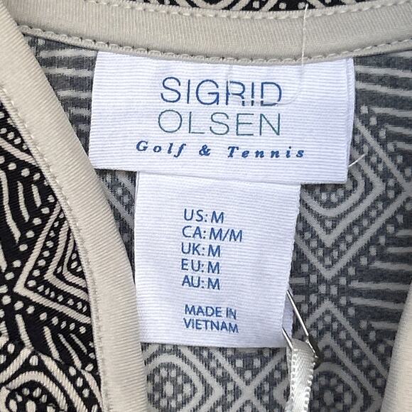 NWT Sigrid Olsen Size M Sleeveless Golf Tennis Top UPF 50 Athleisure - Picture 8 of 12